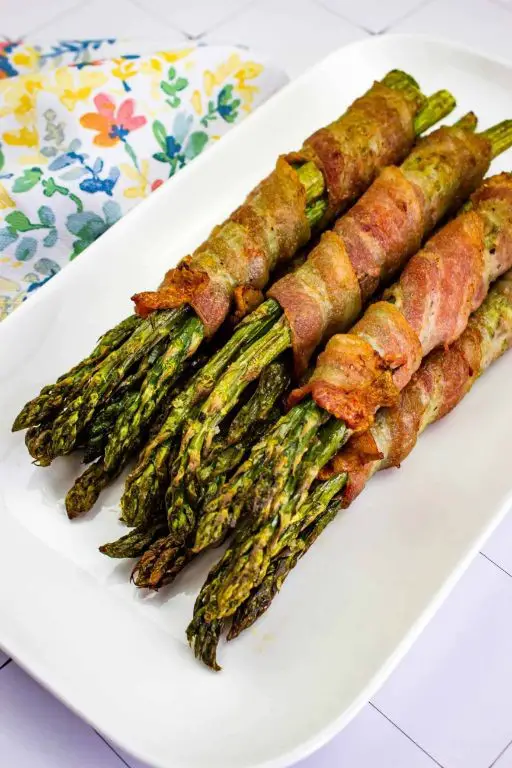 Keto Air Fryer Bacon-Wrapped Asparagus