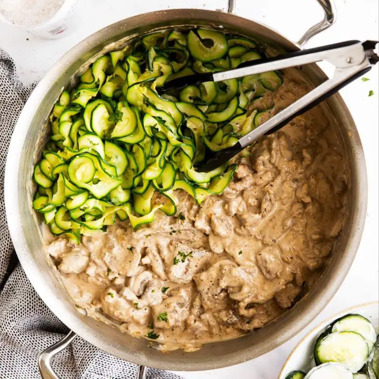 Keto Beef Stroganoff with Zoodles