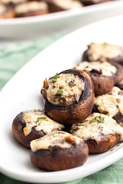 Keto Beef and Cheese Stuffed Mushrooms