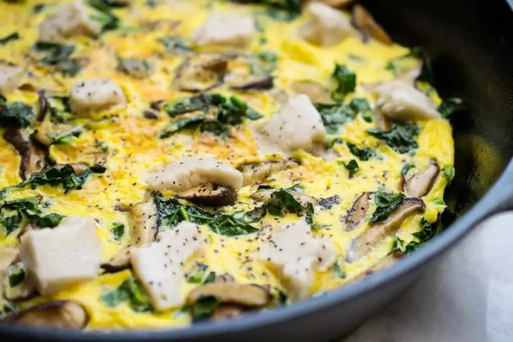 Keto Kale and Mushroom Omelette