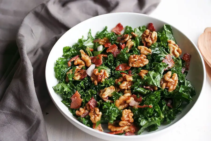 Keto Kale and Walnut Salad