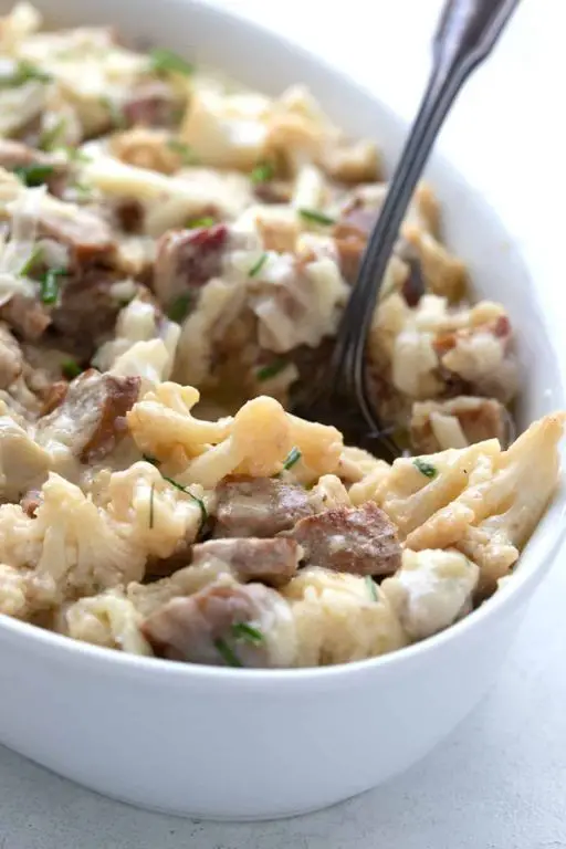 Keto Smoked Sausage and Egg Breakfast Bake