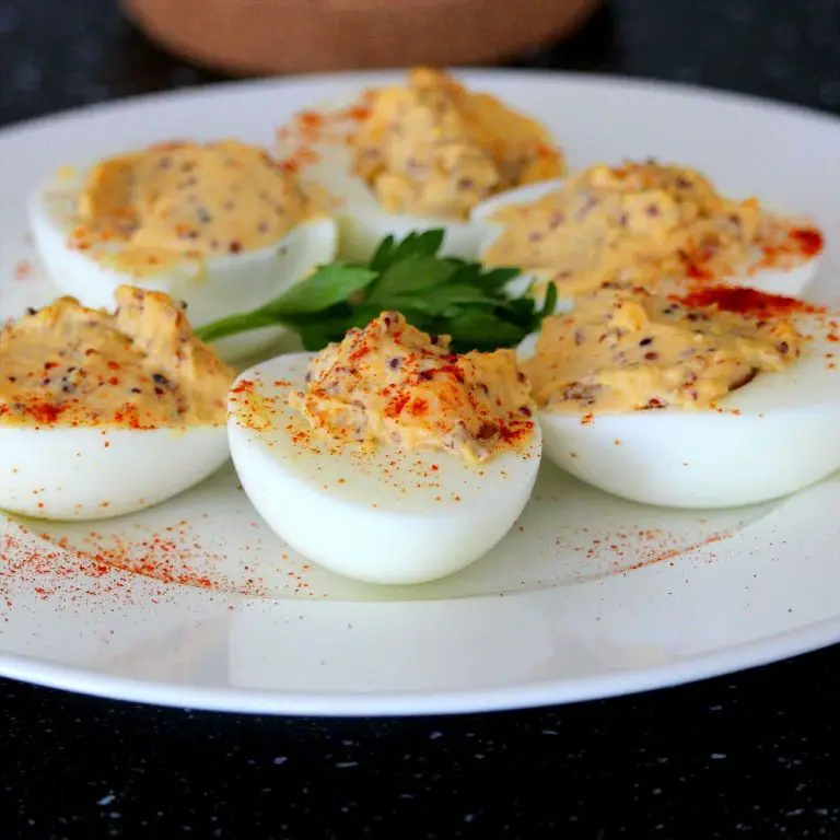 Kewpie Mayo Deviled Eggs with Sriracha