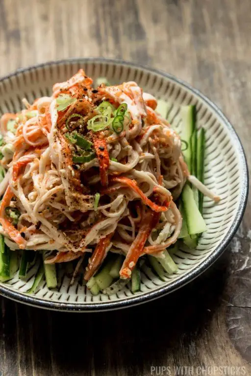 Kewpie Mayo Pasta Salad with Crab Sticks