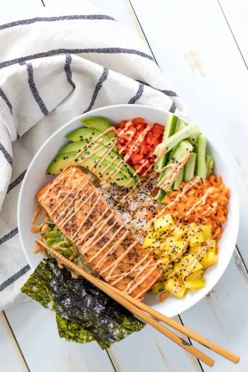Kewpie Mayo Salmon Poke Bowl
