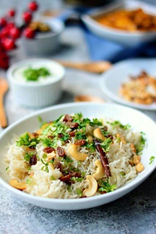 Kodo Millet Pulao with Cashews and Raisins