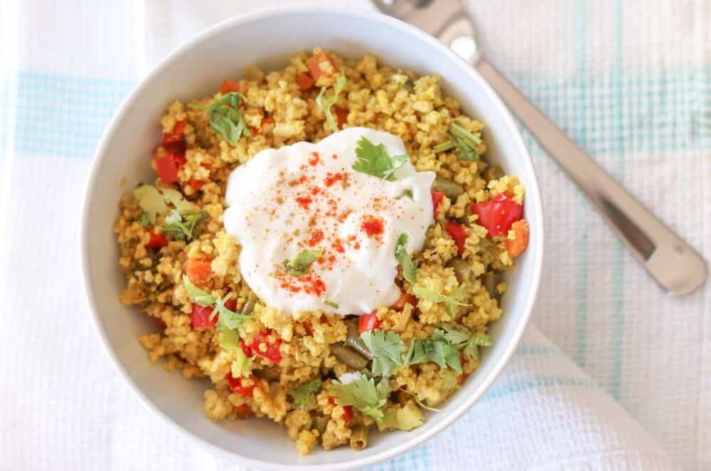 Kodo Millet Stir-Fry with Bell Peppers