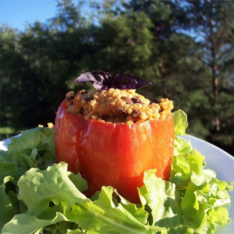 Kodo Millet Stuffed Bell Peppers