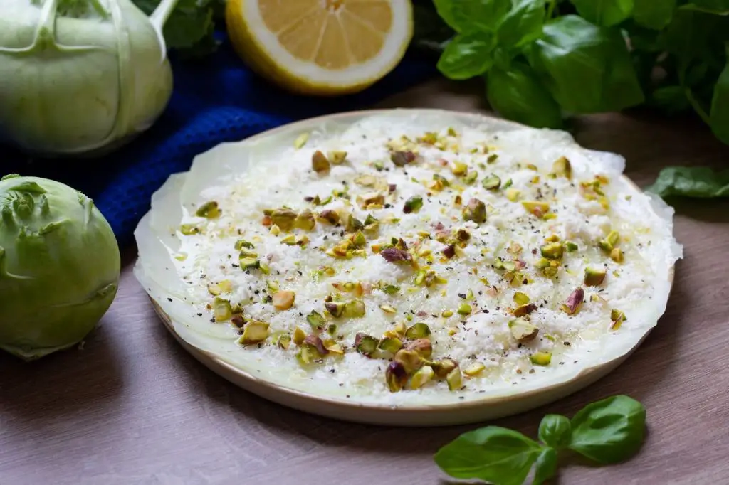 Kohlrabi and Beetroot Carpaccio