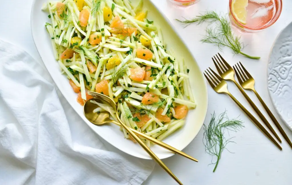 Kohlrabi and Fennel Salad with Citrus Vinaigrette