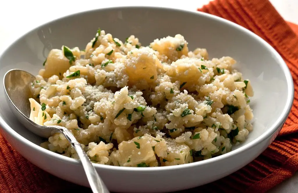 Kohlrabi and Mushroom Risotto