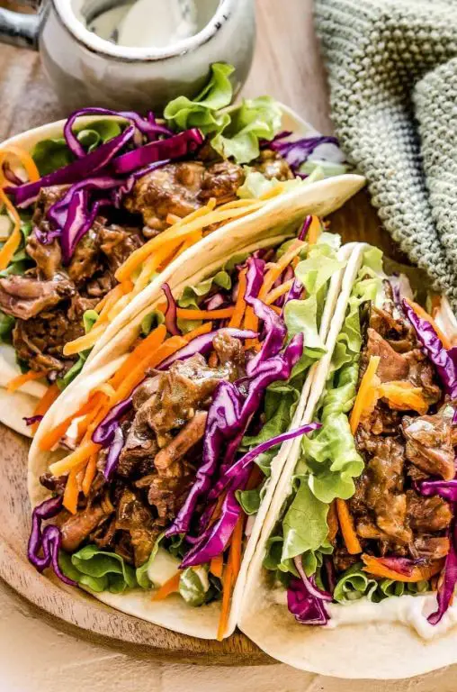 Korean BBQ Sliced Beef Tacos