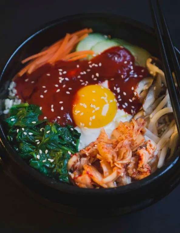 Korean Bibimbap with Brown Rice
