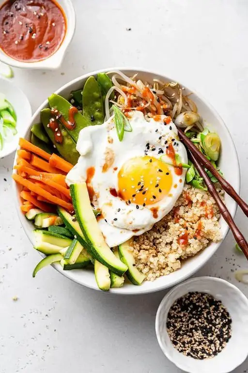 Korean Chicken Bibimbap with Quinoa