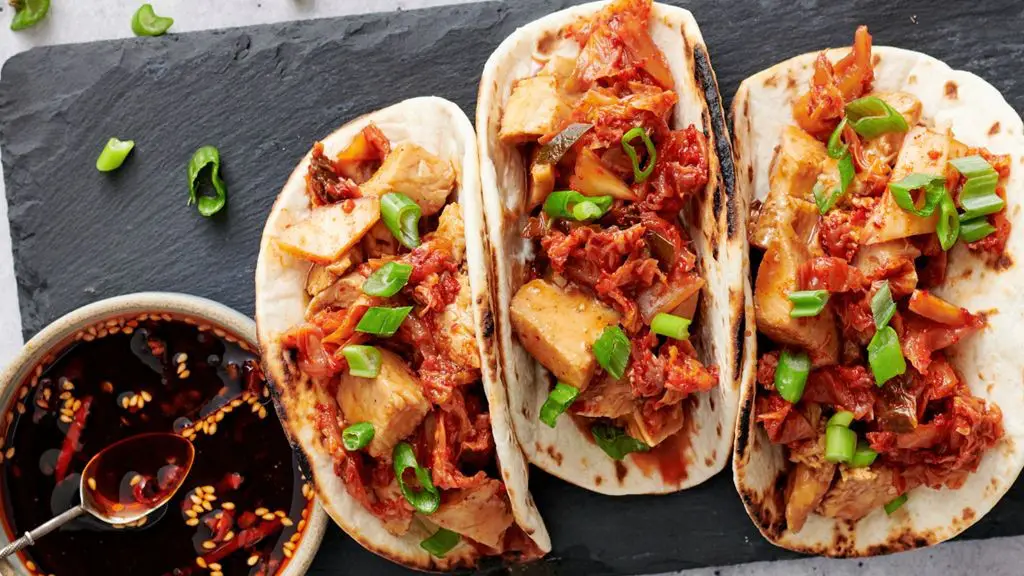 Korean Gochujang Chicken Tacos