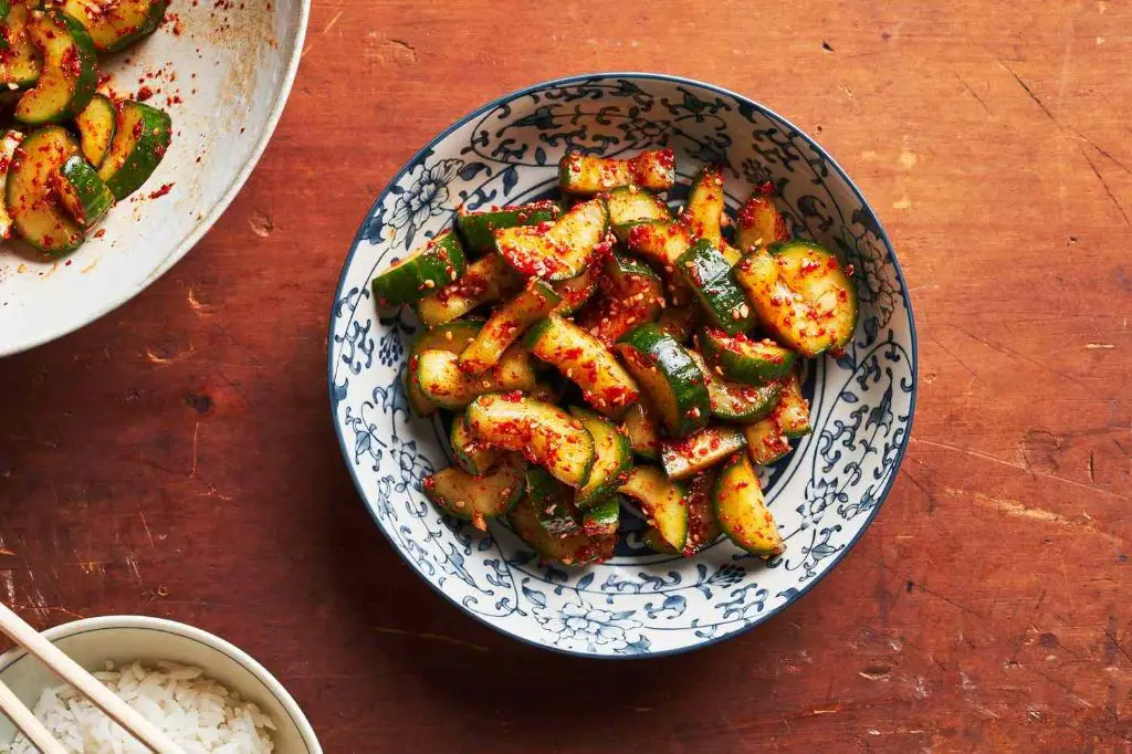 Korean-Style Pickled Cucumbers