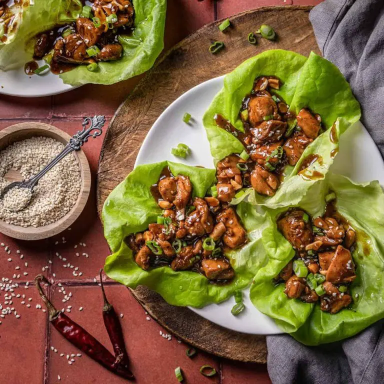 Kung Pao Chicken Lettuce Wraps