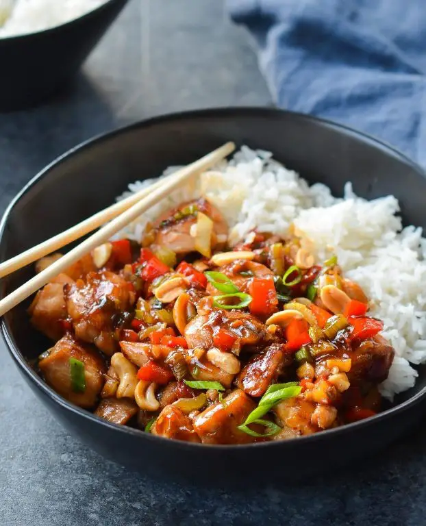 Kung Pao Chicken with Garlic and Ginger