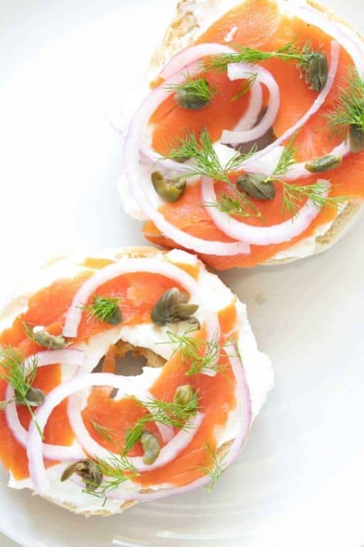 Labneh and Smoked Salmon Bagels