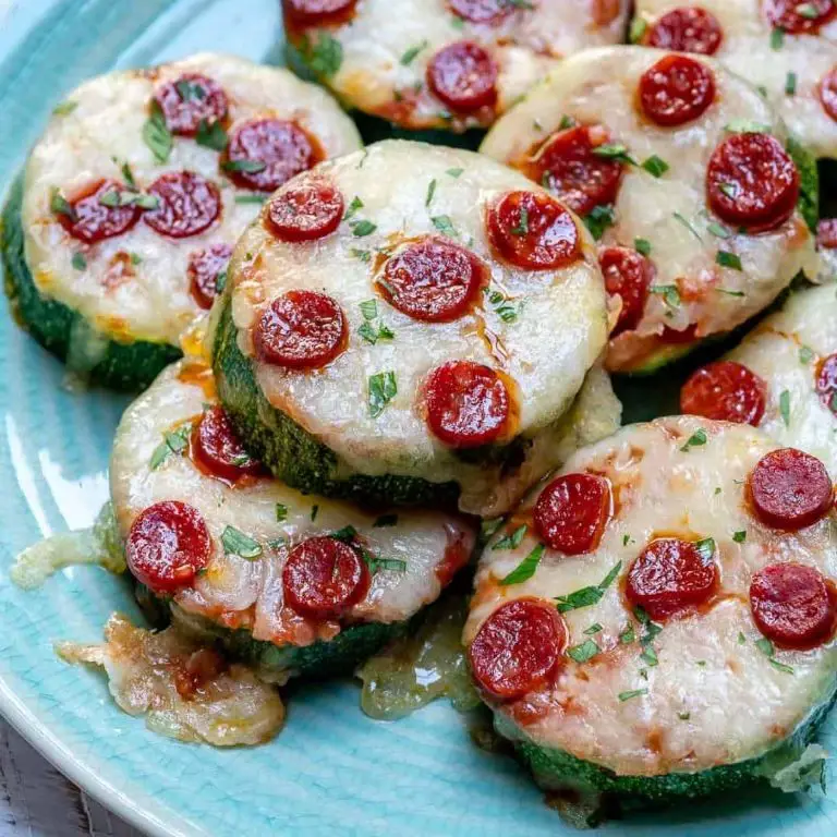 Large Zucchini Pizza Bites with Pepperoni