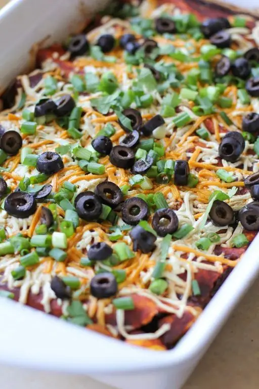 Large Zucchini and Black Bean Enchiladas