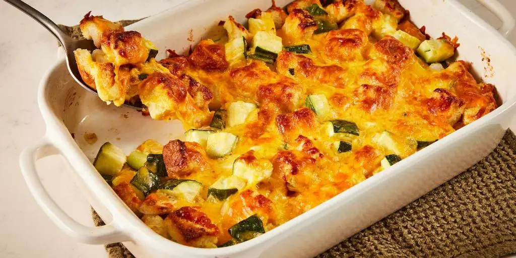 Large Zucchini and Cheddar Casserole