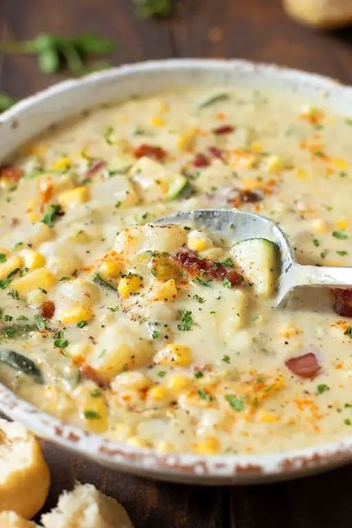 Large Zucchini and Corn Chowder