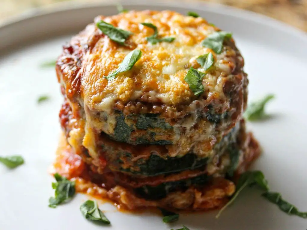 Large Zucchini and Eggplant Parmesan