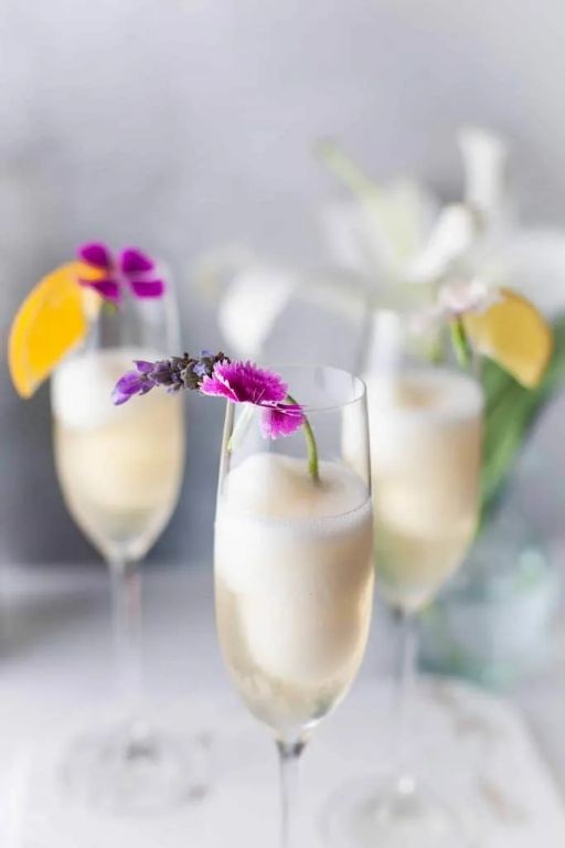 Lavender Honey Champagne Punch