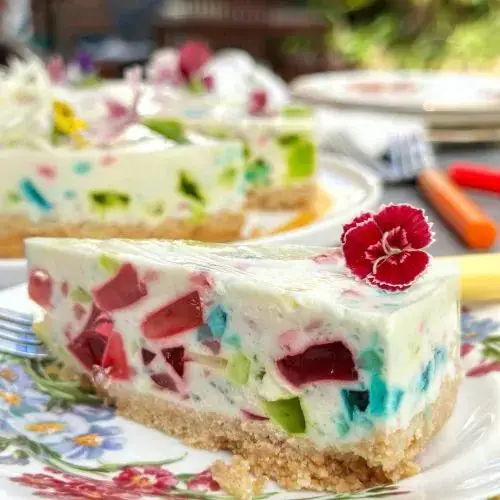 Layered Cathedral Window Cheesecake