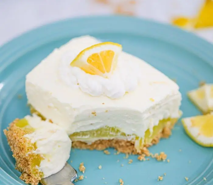 Layered Lemon Philadelphia Cream Cheese Jello Dessert