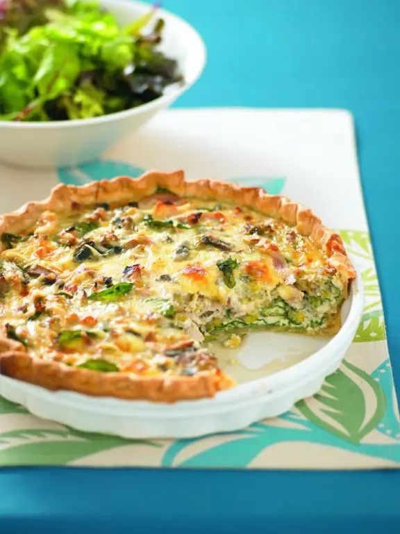 Leek and Chicken Quiche