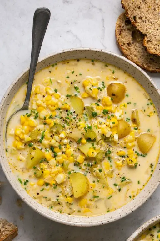 Leftover Potato and Corn Chowder