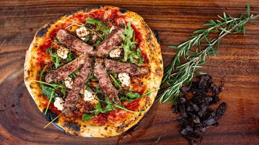 Leftover Ribeye Steak Pizza