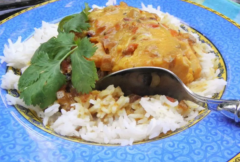Leftover Rice and Fish Curry