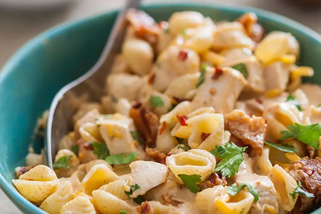 Leftover Turkey Pasta Salad with Ranch Dressing