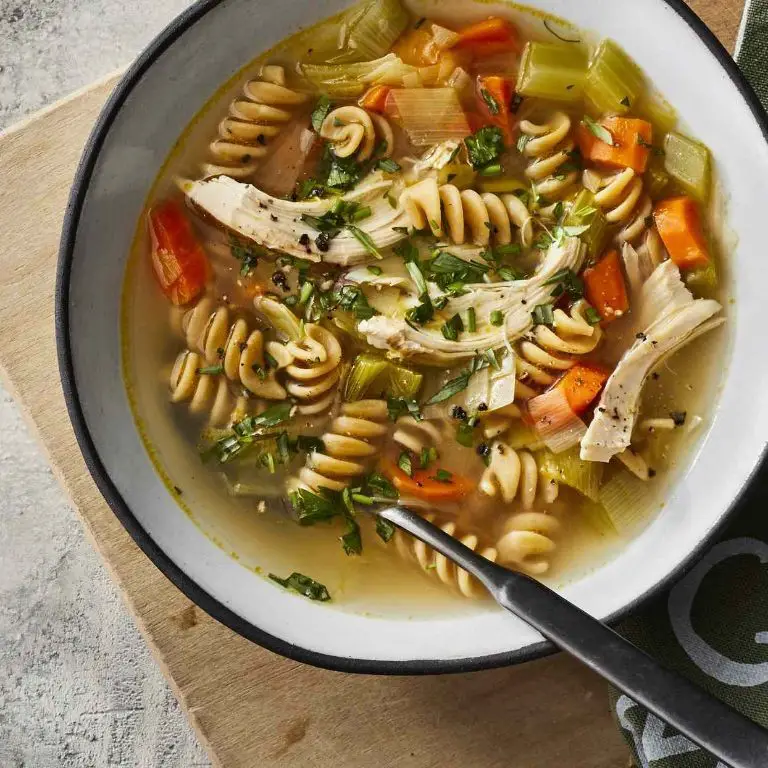 Leftover Turkey Pasta Soup with Vegetables