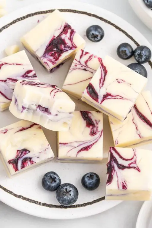 Lemon Blueberry Fudge with Condensed Milk