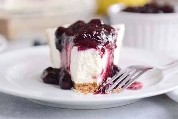 Lemon Blueberry No-Bake Cheesecake