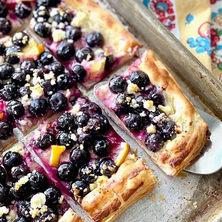 Lemon Blueberry Puff Pastry Squares