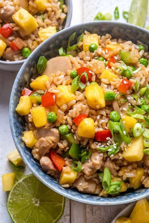 Lemon Chicken Fried Rice with Pineapple