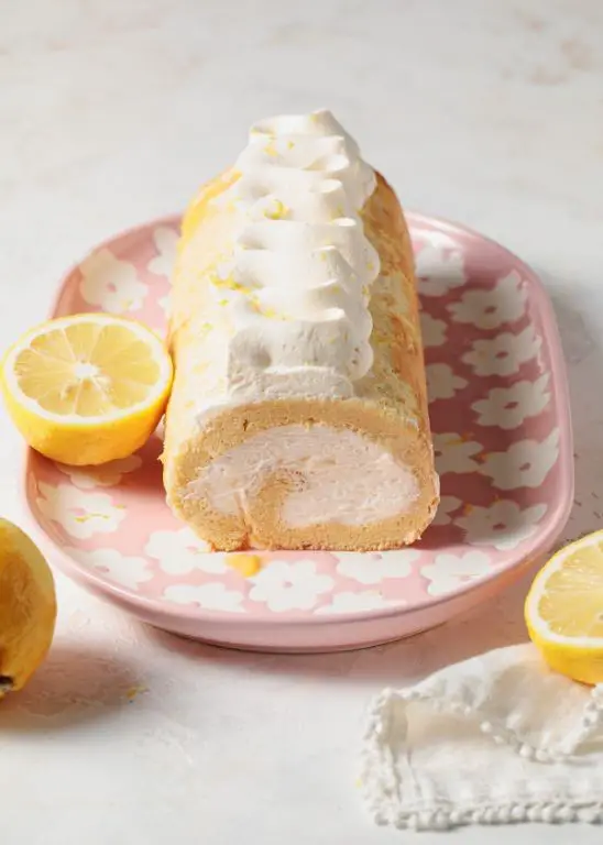 Lemon Curd Cake Roll with Zesty Glaze