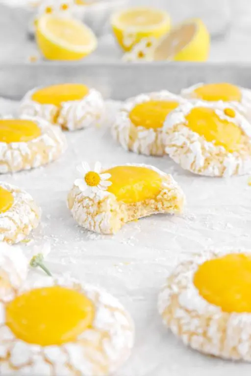 Lemon Curd Thumbprint Cookies