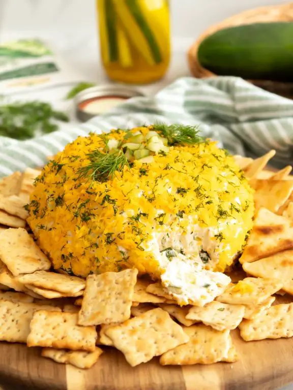 Lemon Dill Cheese Ball with Cream Cheese
