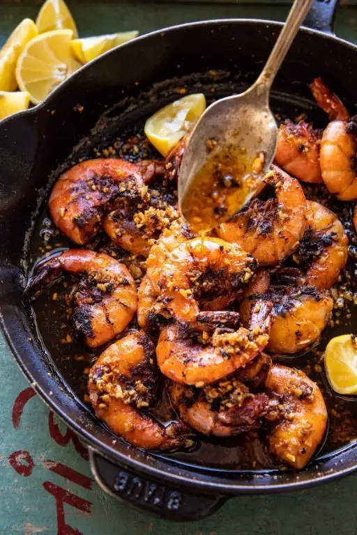 Lemon Garlic Butter Shrimp Skillet