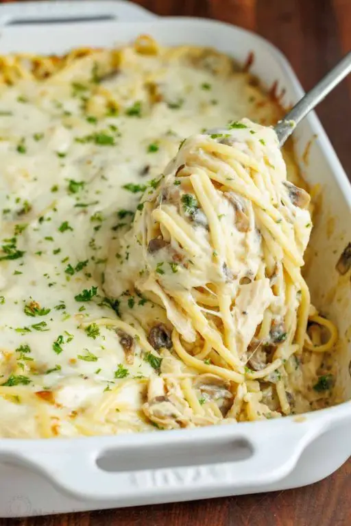 Lemon Garlic Chicken Tetrazzini