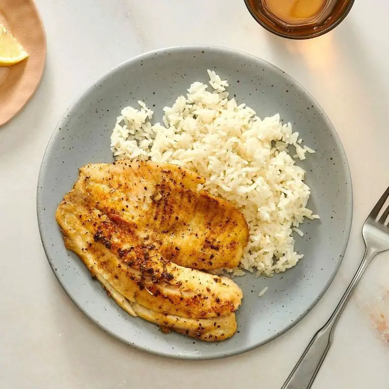 Lemon Garlic Tilapia with Jasmine Rice