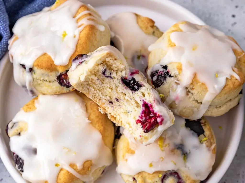 Lemon Glazed Biscuit Bites