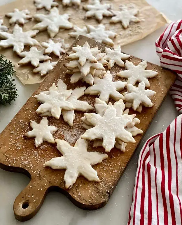 Lemon Glazed Christmas Sugar Cookies