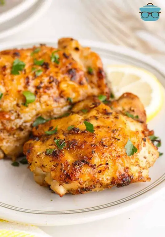 Lemon Herb Air Fryer Chicken Thighs